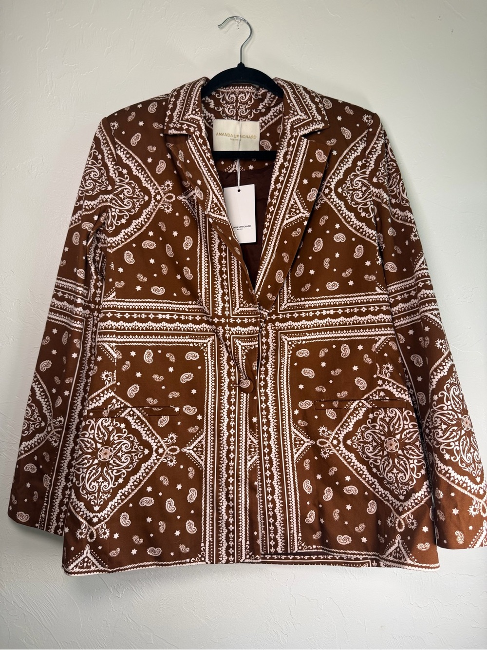 Amanda Uprichard Grady Blazer in Montana print NWT sz XS - Picture 4 of 8